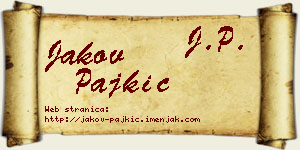 Jakov Pajkić vizit kartica
